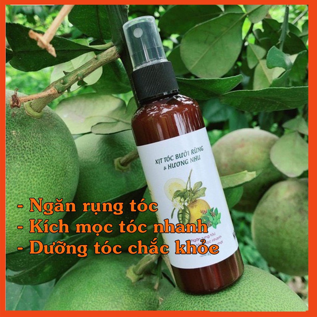 Xịt tóc Tinh dầu Bưởi rừng & Hương Nhu – Mộc Nhan giúp tóc mọc nhanh, mềm mại