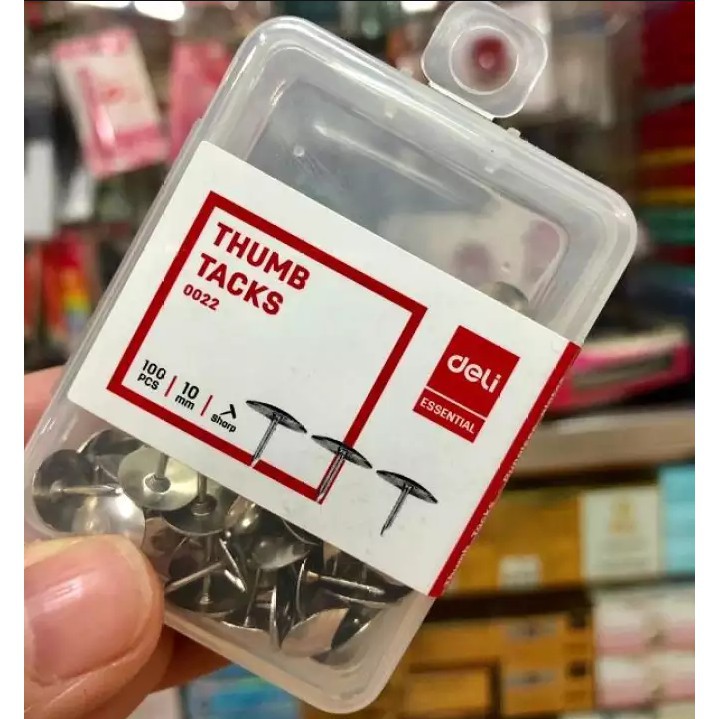 [Chính hãng Deli] Ghim mũ inox deli 0022