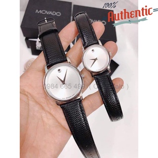 Đồng hồ nam movado museum silver 2100001 & nữ movado museum silver 2100003