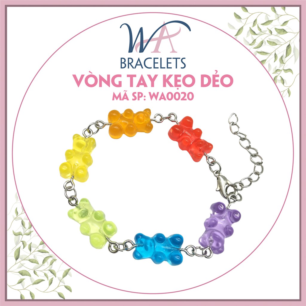 Vòng Tay Dễ Thương Hình Gấu Jelly Gummy Bear Kẹo Dẻo, Lắc Tay Decoco Dành Cho Nữ WA0020 WEARE