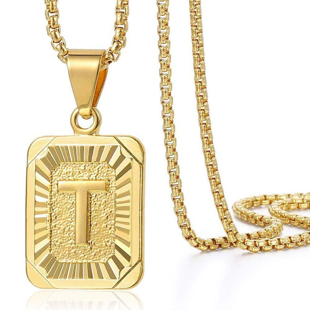 Rowans 14K Rắn|Dây ChuyềN HợP Kim HìNh 26 Chữ CáI