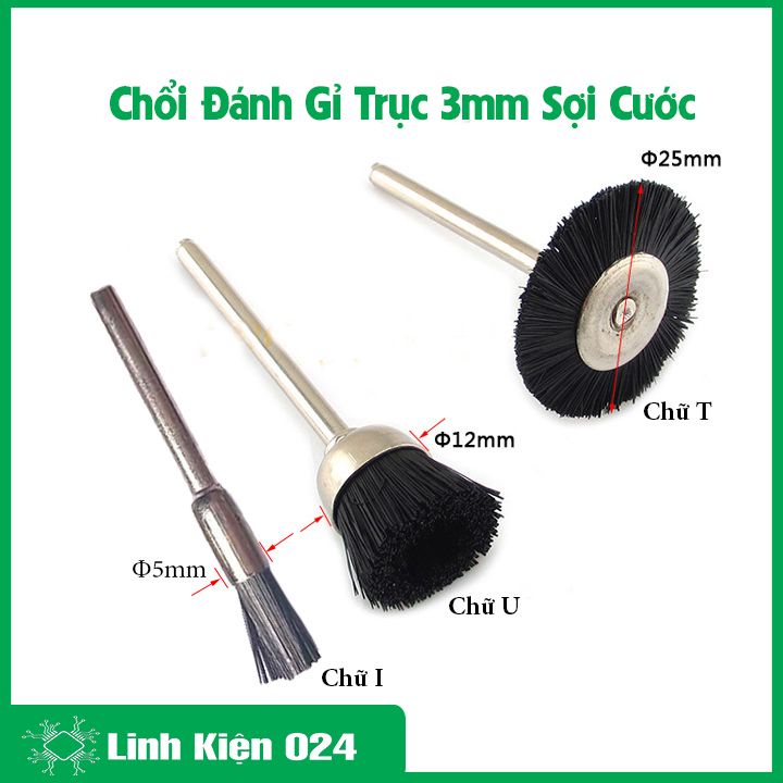 Chổi Đánh Gỉ Trục 3mm Sợi Cước