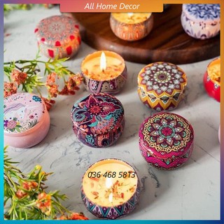 Nến thơm hoa khô phong cách Bắc Âu thư giãn, đuổi muỗi, giảm căng thẳng