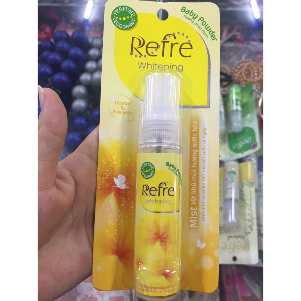 Refre Whitening (dạng xịt), Refre Natural - Xịt khử mùi chiết xuất từ thiên nhiên