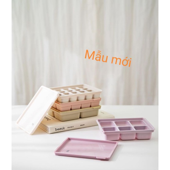 Khay Trữ Đông Đồ Ăn Dặm 100% Silicon Tgm Hàn Quốc (Có Nắp)
