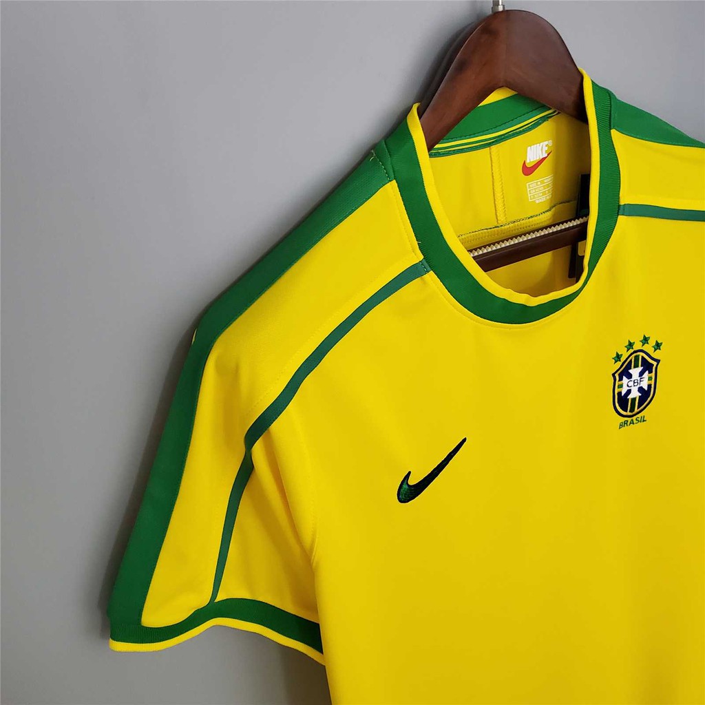 Áo Bóng Đá Đội Tuyển Brazil 1998 Phong Cách Retro