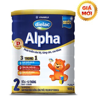 Sữa bột vinamilk dielac alpha 2 - hộp thiếc 900g