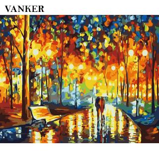 Bộ Tranh Sơn Dầu 40x50cm Tự Làm Họa Tiết Dễ Thương Dùng Để Trang Trí Nhà Tiện Dụng