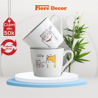 Cốc sứ - họa tiết mèo Life cực xinh với 4 mẫu