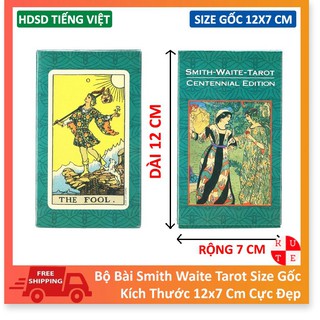 Bộ Bài Waite Smith Tarot Size Gốc 7x12 Cm Tặng Đá Thanh Tẩy Và Hướng Dẫn Tiếng Việt