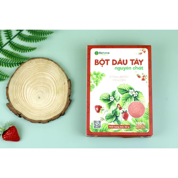 BỘT DÂU TÂY – Giúp tăng cường hệ miễn dịch, chế biến đồ uống, bánh kẹo (50g)