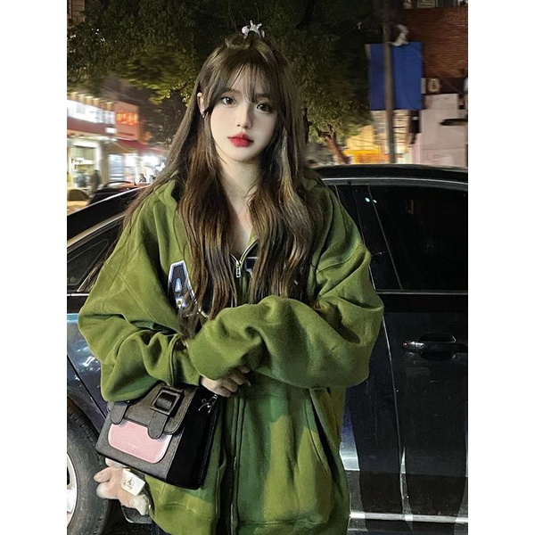 Áo Khoác Cardigan Có Nón Dáng Rộng Phong Cách Hàn Quốc Thời Trang Mùa Thu Kiểu Mới Dành Cho Bạn Nữ