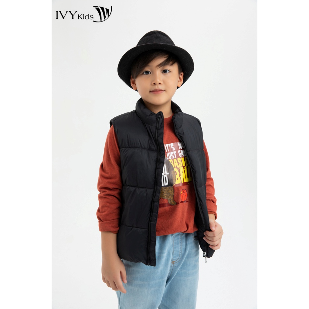 Áo khoác phao sát nách bé trai IVY moda MS 79K0767
