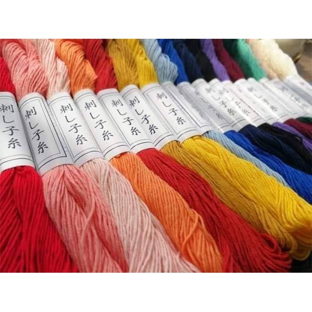 Chỉ thêu sashiko một màu loại 40m và 100m