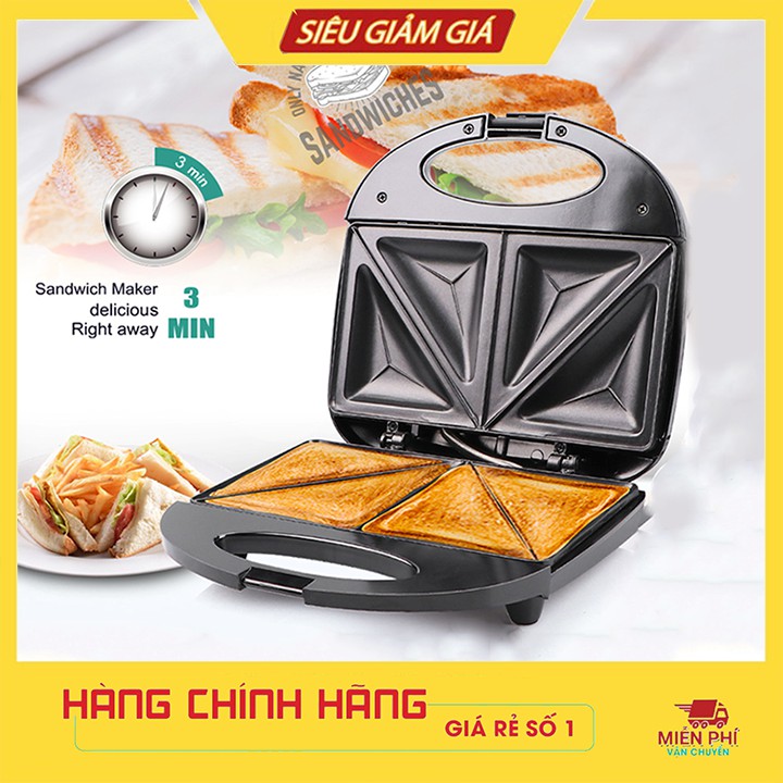 Máy nướng kẹp bánh mì Sandwich khuôn tam giác chính hãng Heger