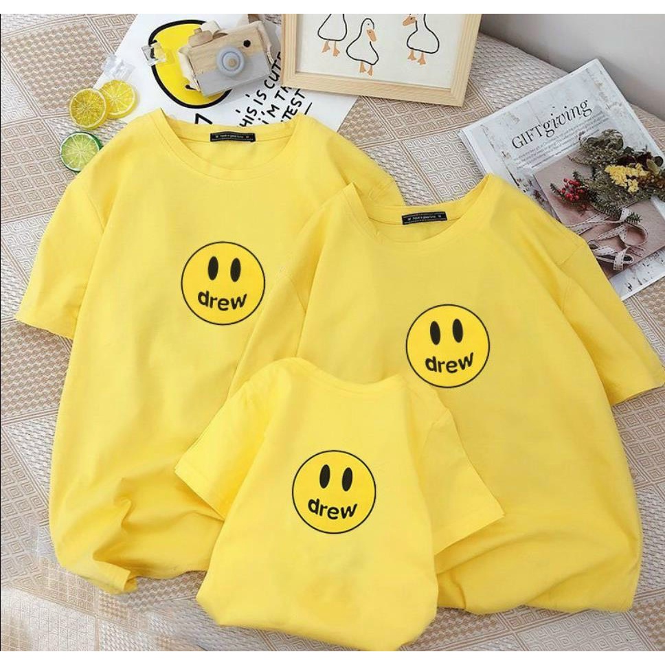 Áo gia đình thun cotton in drew