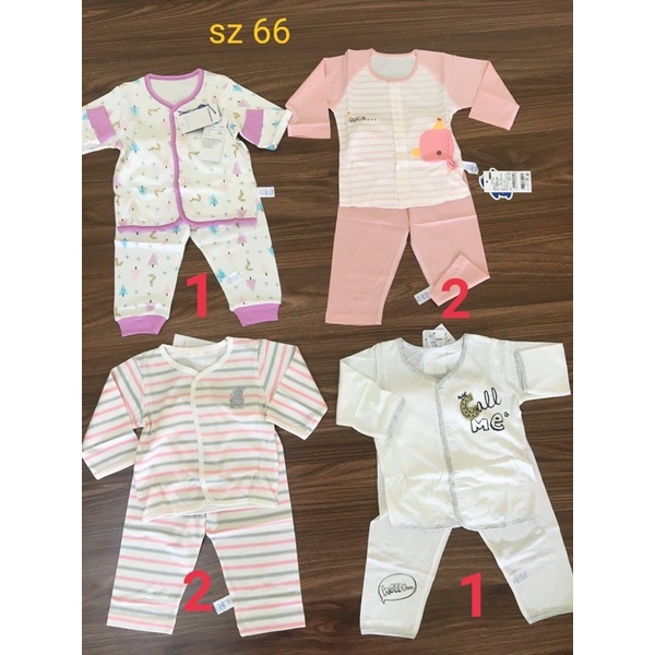 [Xuất Nhật] Combo 3b bộ cotton nỉ xuất Nhật cho bé 0-3t bé trai bé gái