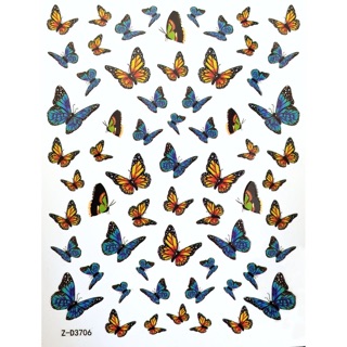 Sticker bướm 3D gắn trang trí móng