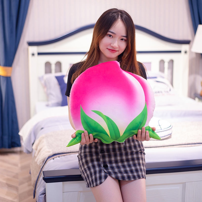 Gối Nhồi Bông Hình Trái Đào Ngộ Nghĩnh Đáng Yêu