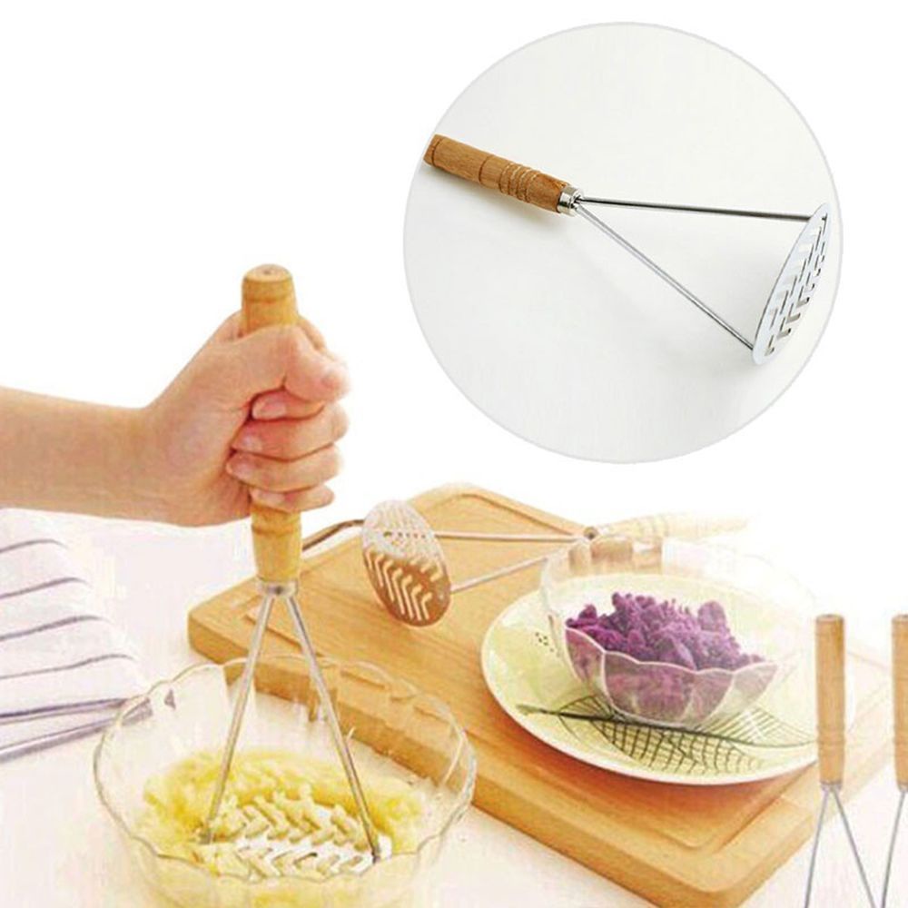 Dụng cụ nghiền khoai tây bằng thép không gỉ nhiều màu sắc tiện dụng