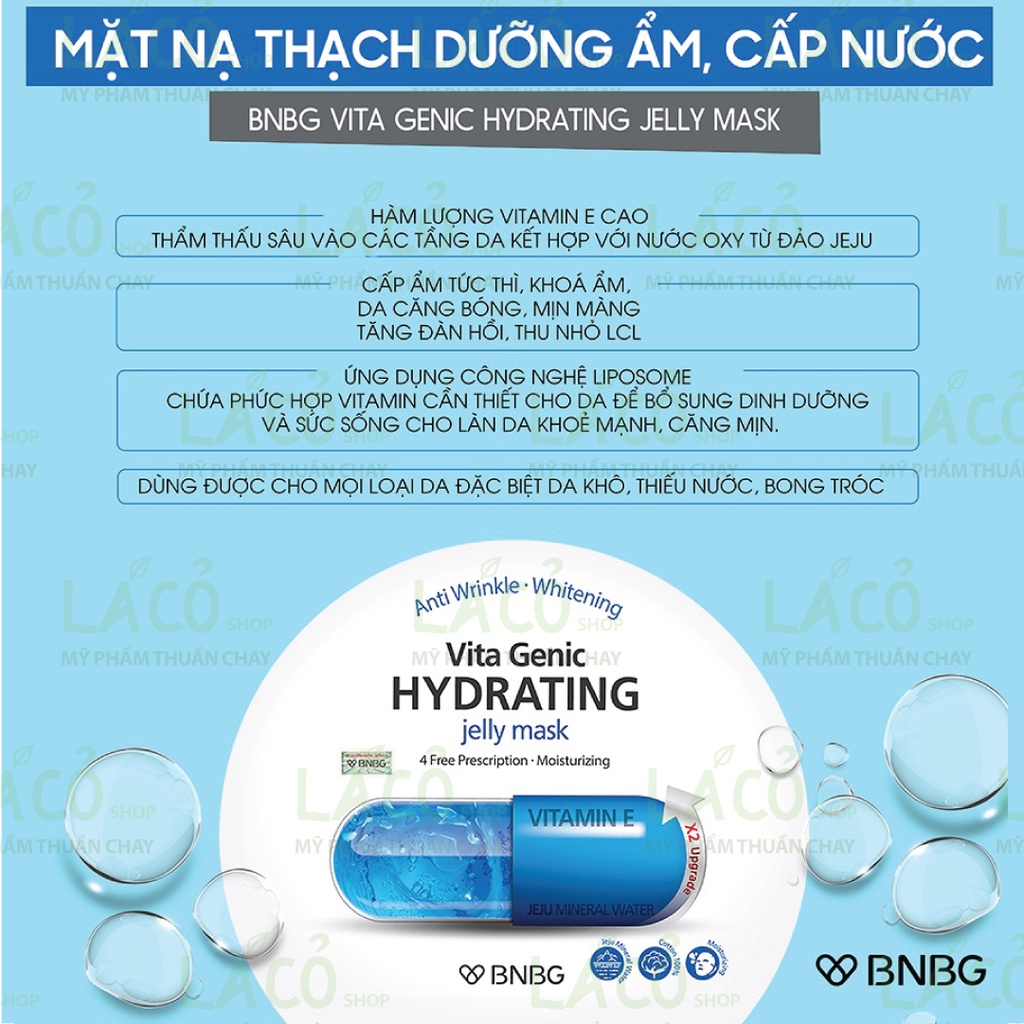 Mặt nạ BNBG Vita Mask mặt nạ giấy phục hồi da cấp ẩm nuôi dưỡng da toàn diện mặt nạ Hàn Quốc mặt nạ thiếc bnbg mask 30ml