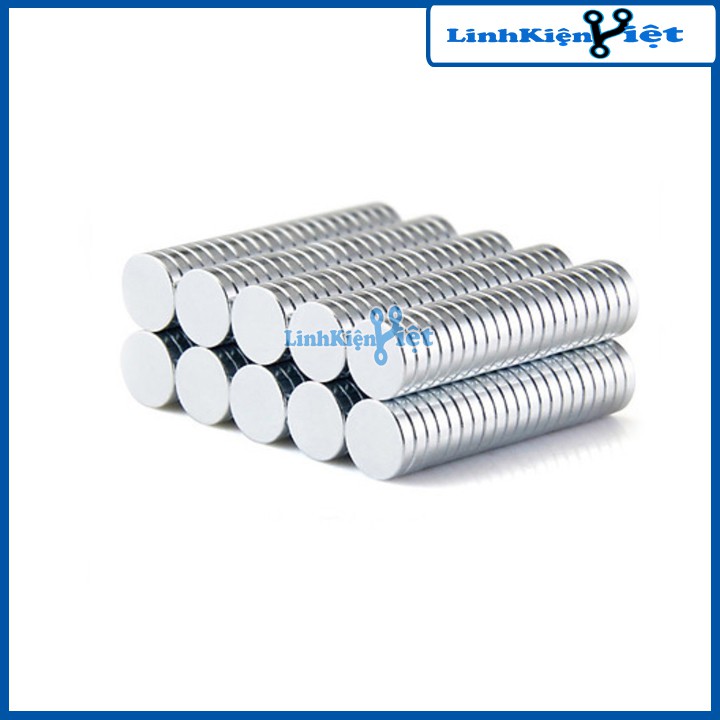 Bộ 10 Viên Nam Châm Đất Hiếm NdFeB 5x2mm (từ tính hút cực mạnh)