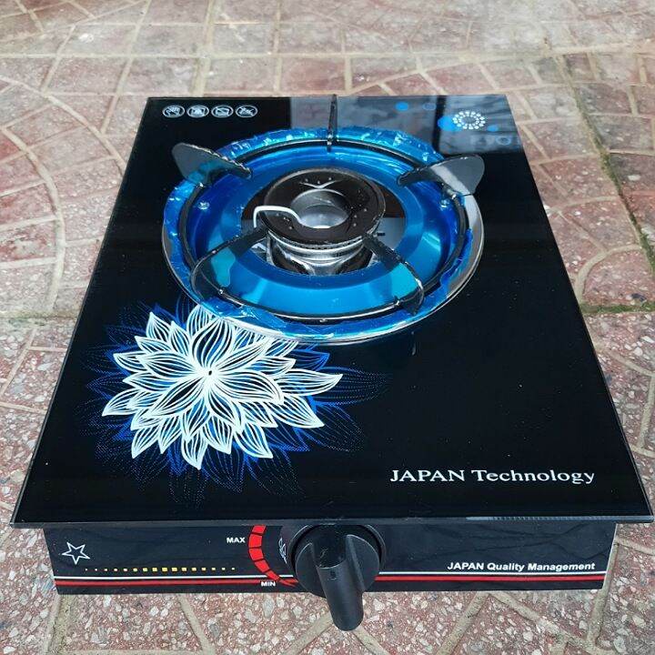 Bếp Ga Đơn Mặt Kính Giá Rẻ + Van Nasonal + Dây gas Hàn Quốc