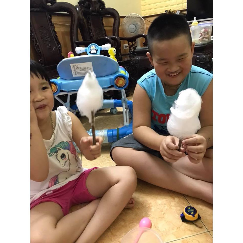 Máy Làm Kẹo Bông Gòn Đa Năng Mini Cotton Candy Maker Cho Bé (Xanh - Hồng - Trắng)