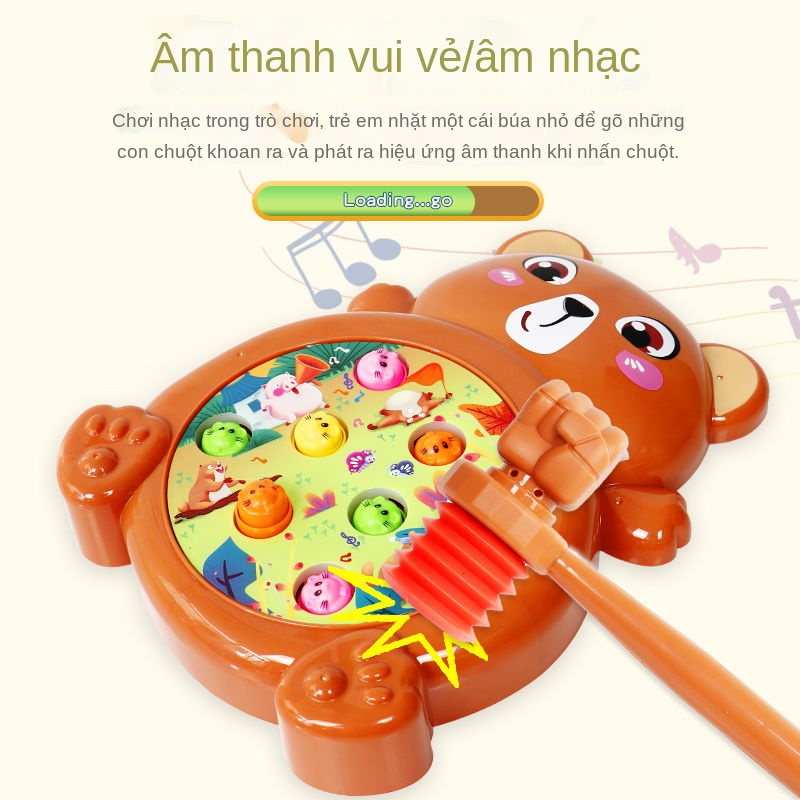 ℗Đồ chơi trẻ em hamster lớn rùa câu đố giáo dục sớm giác ngộ điện cha mẹ-con đánh bại đồ chơi máy trò chơi tương tác