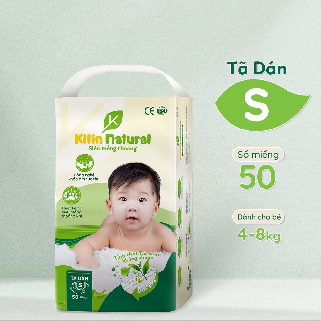 combom 5b tặng quàTã bỉm thương hiệu Việt Kitin Natural  dán quần S50/M44/L40/XL38/XXL36/XXXL34