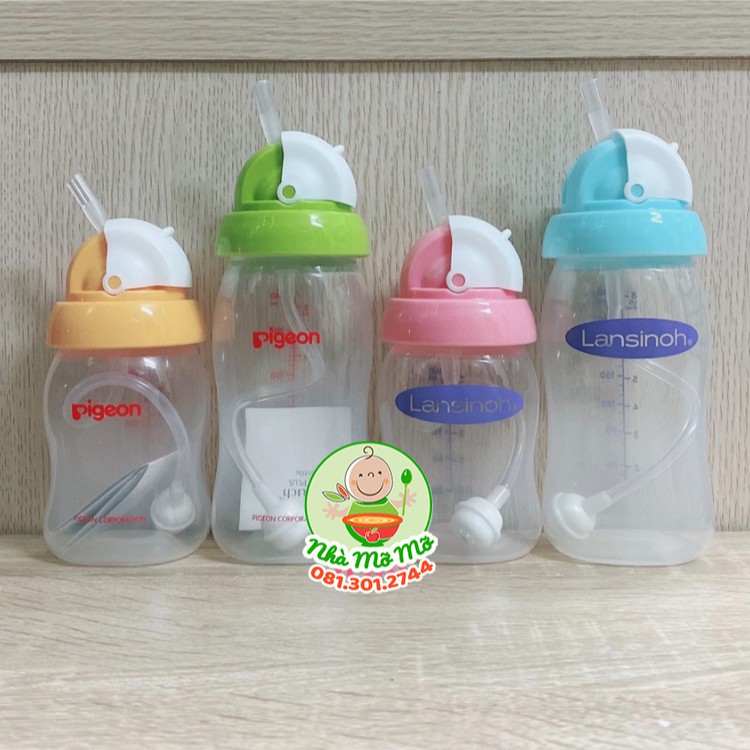 Nắp Ống Tập Hút Bình Sữa PIGEON LANSINOH MOYUM Cổ Rộng Cho Bé Tập Hút - Nhà Mỡ Mỡ