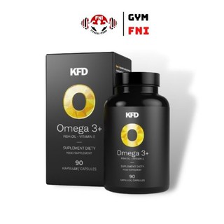 Dầu Cá Omega 3 + Vitamin E 12mg - 1000mg 220mg DHA Và 330mg EPA Hộp 90 Viên Sử 3 Tháng Chính Hãng KFD