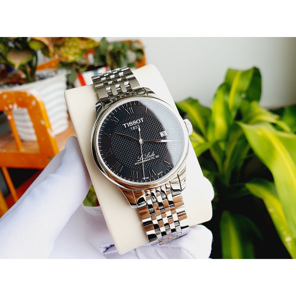 Đồng hồ Nam chính hãng Tissot 1853 Le Locle Powermatic 80 T006.407.11.053.00 Size 39,Lịch-Máy cơ-Dây kim loại cao cấp