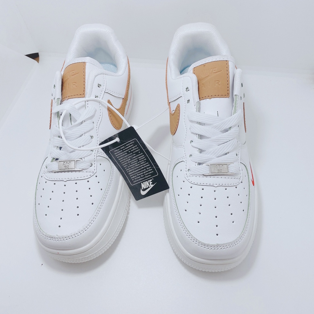 Giày Thể Thao Nam Nữ Sneaker AF1 Cổ Thấp Trắng Swosh Vàng Đỏ Full Size | BigBuy360 - bigbuy360.vn