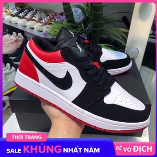 Giày jd đỏ đen cổ thấp thể thao nam/nữ,giày jd đỏ đen_namthaoab