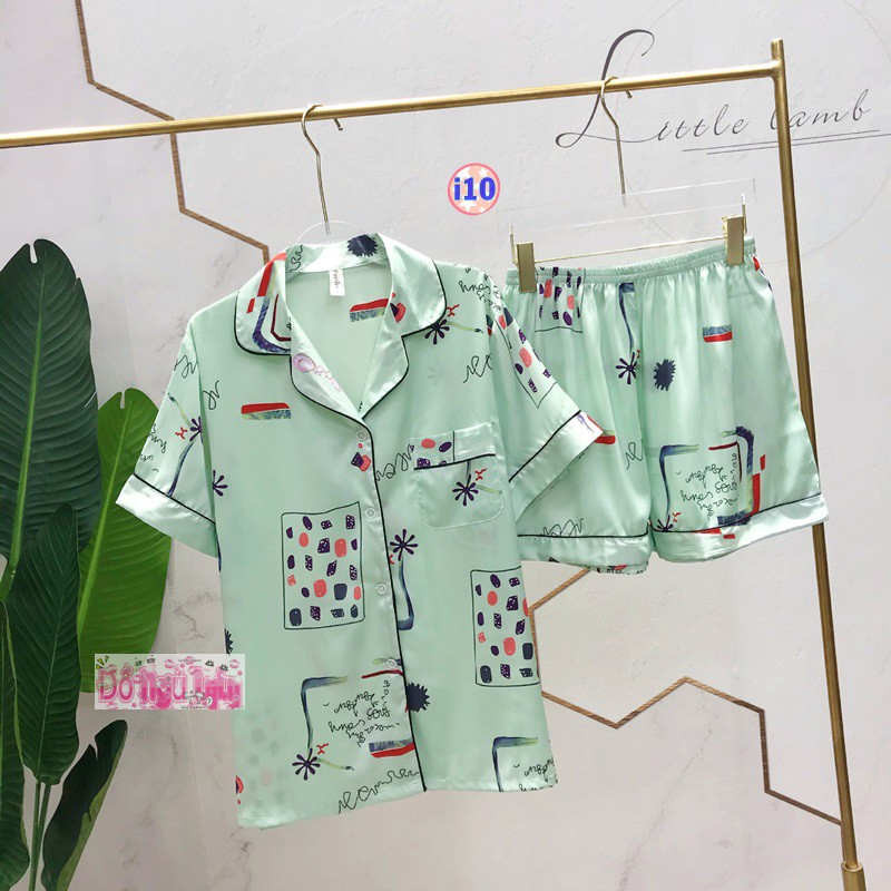 Pijama Lụa Cao Cấp tay ngắn Y45 | BigBuy360 - bigbuy360.vn