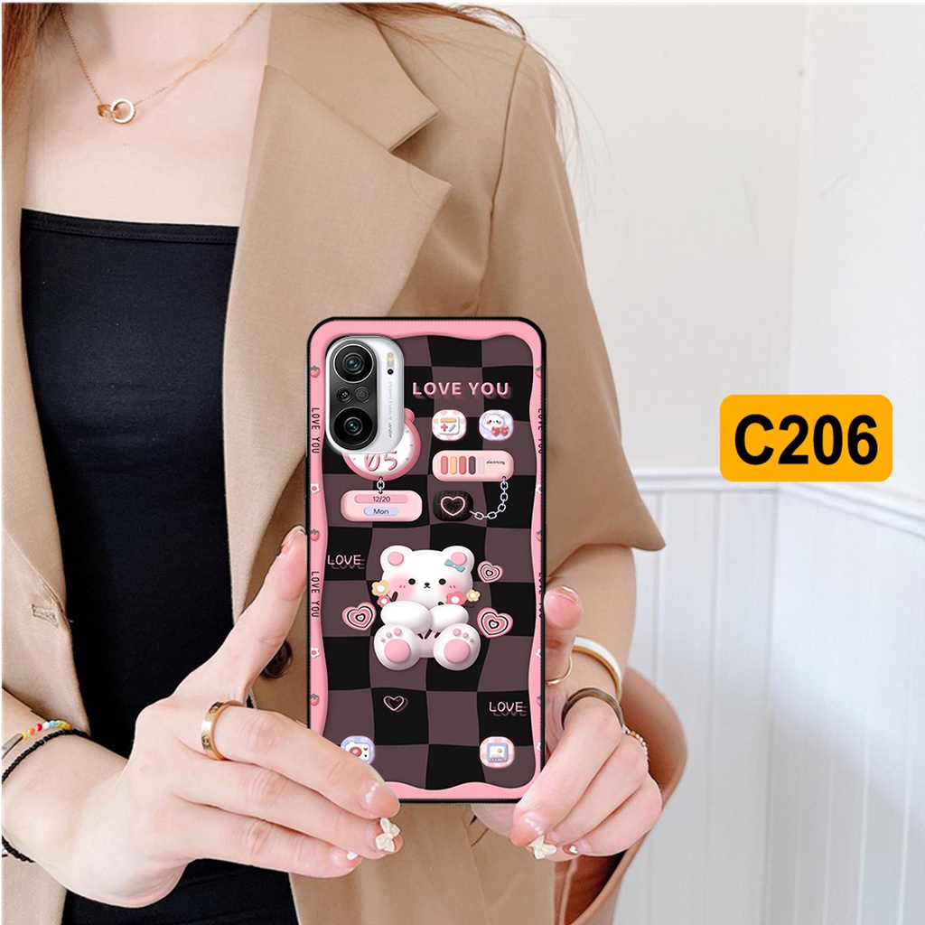 Ốp lưng Xiaomi Redmi K40 / K40 Pro / K40 Gaming hình gấu, vũ trụ ngân hà chibi. ốp chống sốc bền đẹp