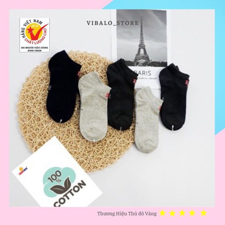 Tất Nam Cổ Ngắn chống hôi chân Chất cotton Hàng Thủ Đô Vàng