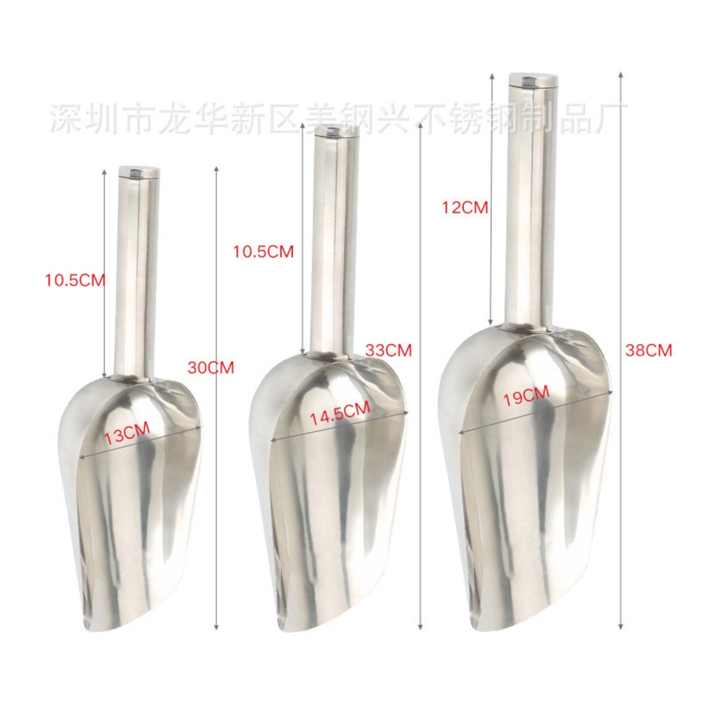 Cây xúc đá đủ kích cỡ, xúc đá inox, xúc đá cho quán cà phê và nhà hàng