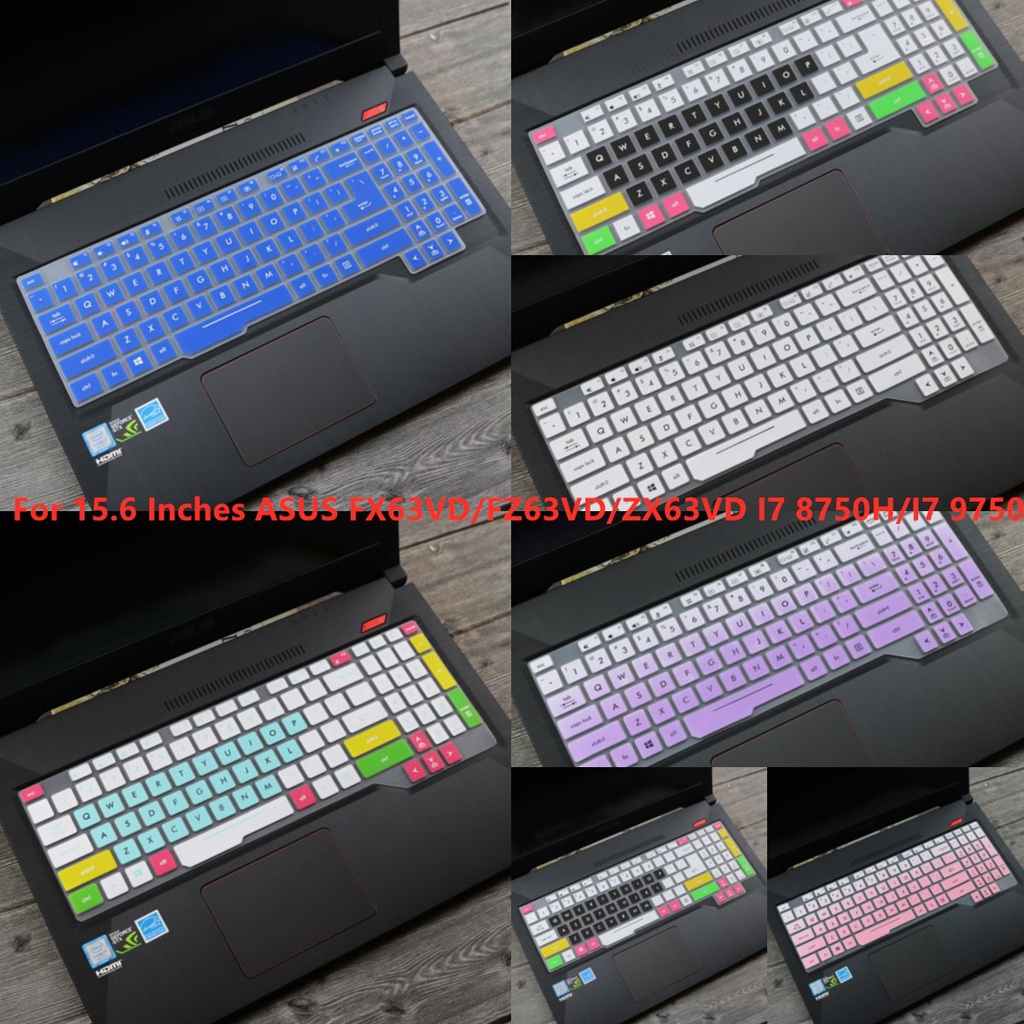 For 15.6 Inches ASUS FX63VD/FZ63VD/ZX63VD I7 8750H/I7 9750H Soft Ultra-thin Silicone Laptop Keyboard Cover Protector