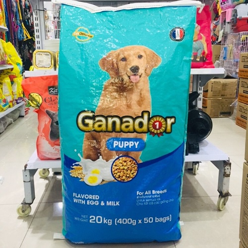 [CHÍNH HÃNG] THỨC ĂN GANADOR PUPPY VỊ TRỨNG &amp; SỮA CHO CHÓ CON - BAO 20KG