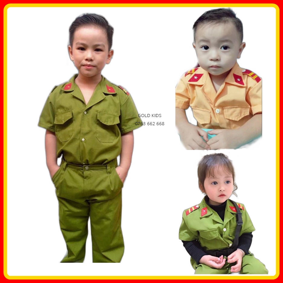 Bộ trang phục công an hình sự và giao thông cho bé - Không phụ kiện