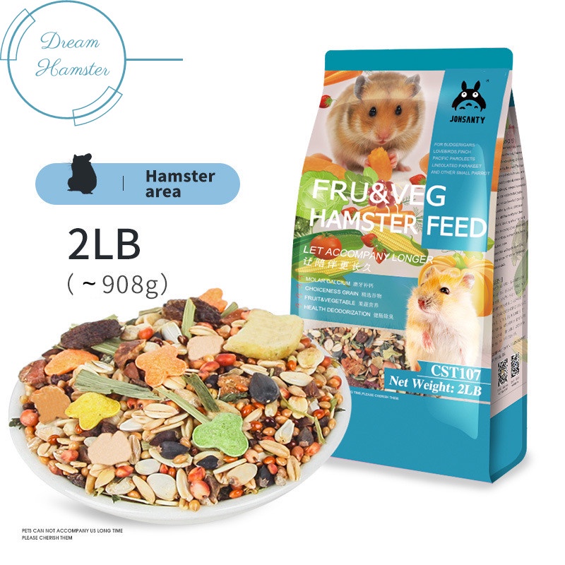 Thức ăn fruit &amp; vegetable hamster feed (Jonsanty)-2LB (~908gr)