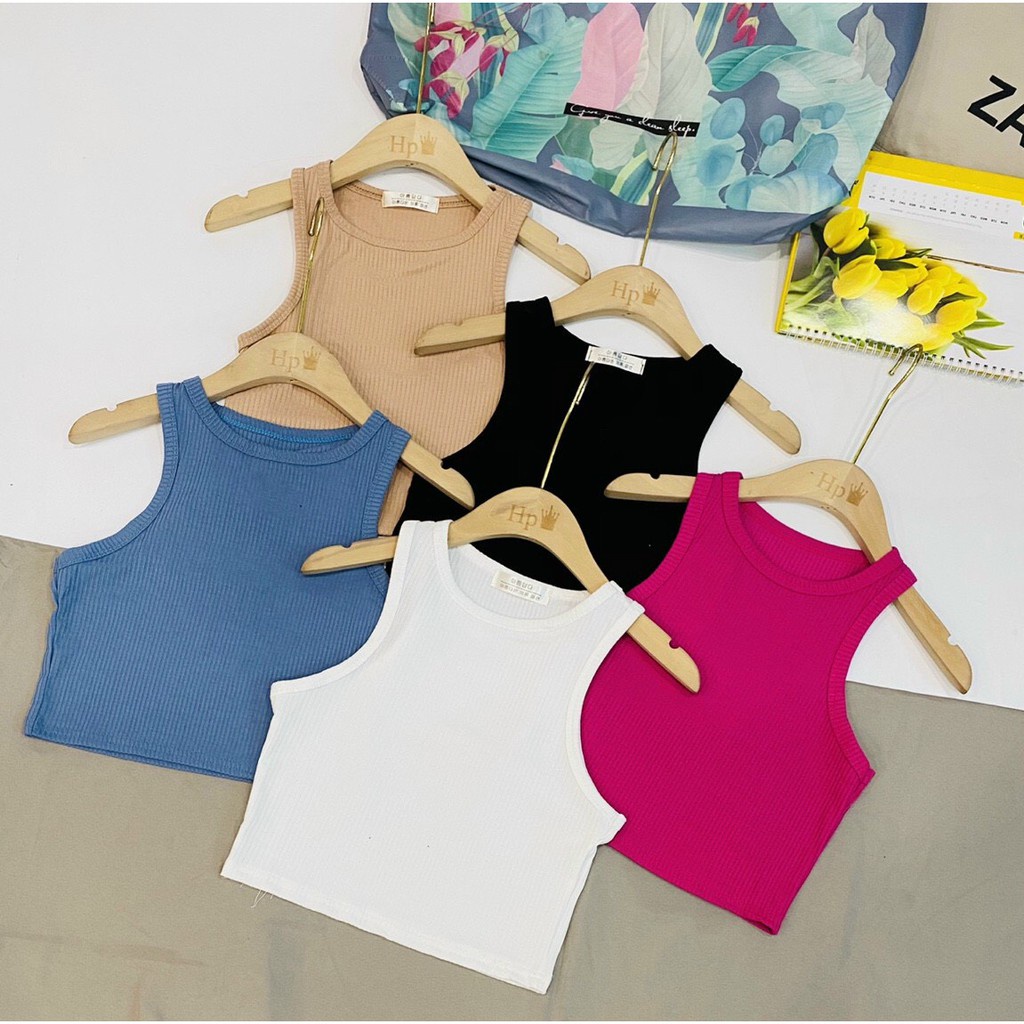Áo Ba Lỗ Nữ Kiểu Dáng Basic Ôm Trọn Body - Áo Thun Gân Co Giãn 4 Chiều Siêu Hot Hit Cho Ngày Hè Năng Động A003