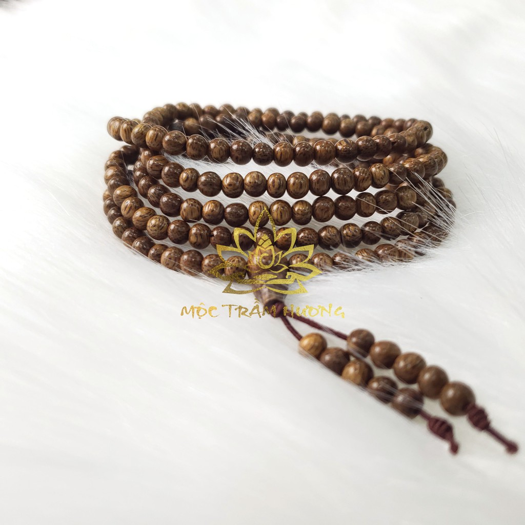 Vòng Tay Trầm Hương Tự Nhiên 216 Hạt 4mm MIX Charm Bạc S925 (Đỏ) - MTH JEWELRY