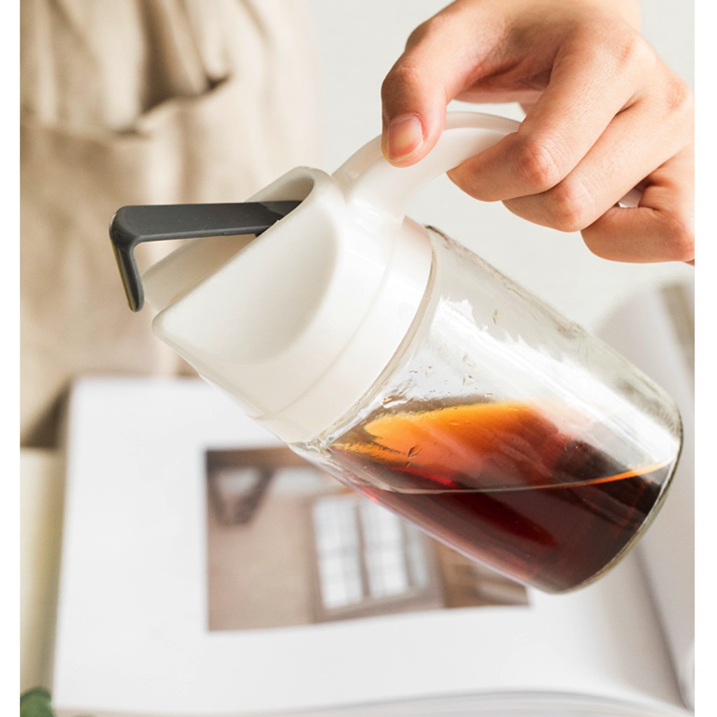 ✅[GIÁ SỈ] Bình Thủy Tinh MEIZI Đựng Dầu Ăn, Nước Mắm, Xì Dầu Tự Động Mở Nắp | BigBuy360 - bigbuy360.vn