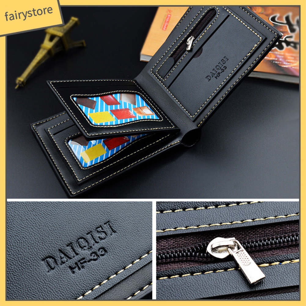 Ví ngắn giả da thời trang cao cấp cho nam