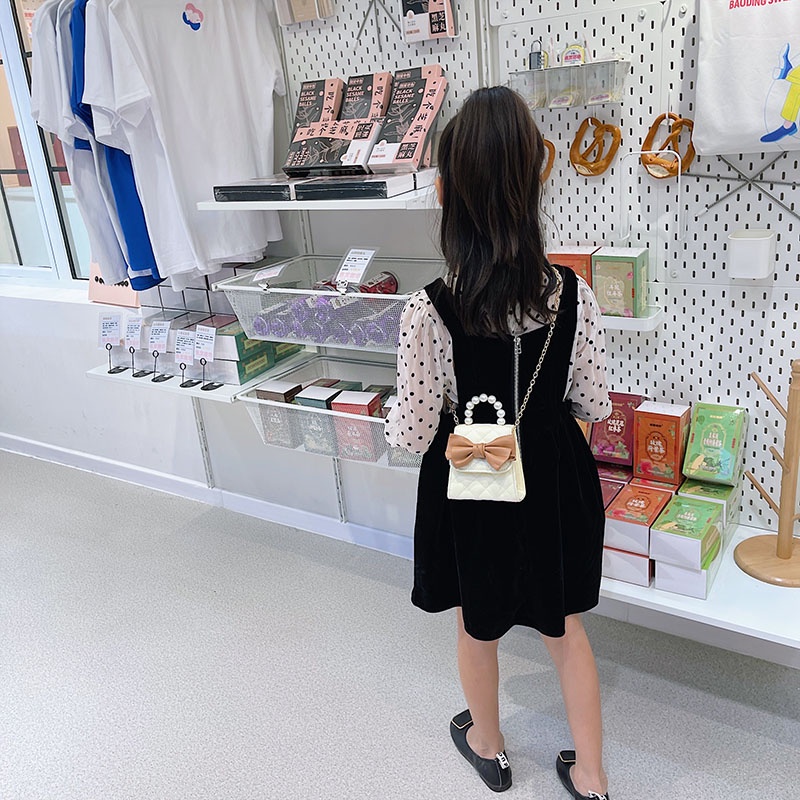 Túi Đeo Chéo Da PU Đính Ngọc Trai Thời Trang Dành Cho Nữ