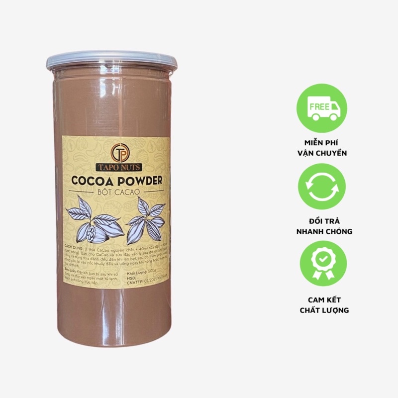 Bột Cacao Nguyên Chất 500G - Hàng chuẩn loại 1, nói không với hàng trộn