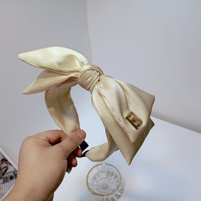 Băng Đô Cài Tóc Hai Lớp Thắt Nơ Chống Trượt Phong Cách Retro Mới